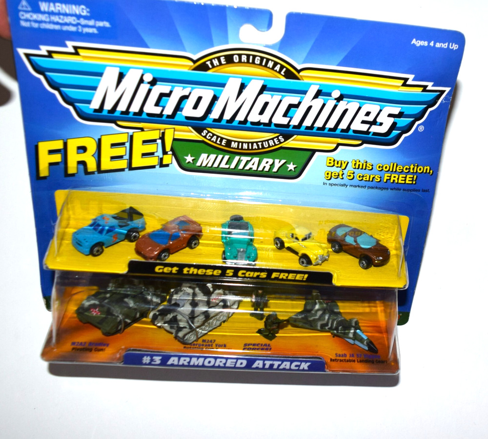 Micro Machines Military #3 Armored Attack Figures & Vehicles 1998 Galoob #65144